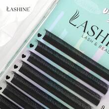 LASHINE 1盒12排 U型 YY 3D 4D 5D U型接睫毛 0.07mm 超柔軟平行預製扇形睫毛 D捲度 多款式 專業沙龍批發 - D - 查看 11
