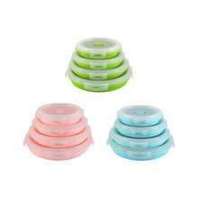 Square Foldable Food Storage Container - Silicone Container, Lunch Box, Bento Box, Collapsible Bowl, Fresh-Keeping Box, With Airtight Lid, Vent, Perfect For Camping, RV Organization And Storage, Meal Prep, Lunch - Microwave, Dishwasher, Freezer - A - View 9