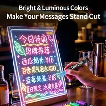 2-In-1 Light Board Pen 8/24/30 Colors Set, Liquid Chalk Marker For LED Fluorescent Board, Erasable Glass Blackboard Advertising Sign Marker, Round And Flat Tip Dual Use, Smooth Ink Flow, Easy To Erase Without Leaving Traces - Liquid Chalk - View 5