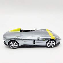 Burago 1:43 比例 Ferrari Monza SP1 銀色鋅合金壓鑄模型車，創意模型玩具/擺飾，適合青少年與成人收藏，可用作桌面裝飾，完美的節日禮物 - Monza SP1-銀色 - 查看 4