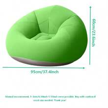 Kursi Bean Bag Tiup Hijau untuk Luar Ruangan, Sofa Malas Besar untuk Teras, Halaman Belakang, Taman, Kursi Santai Portabel yang Nyaman untuk Membaca dan Bersantai - Hijau - View 6