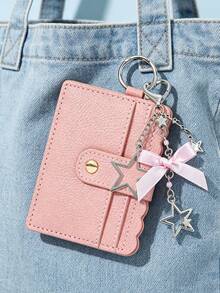 Women's Fashion Leopard Print Cute Mini Cardholder Compact Coin Purse With Removable Key Ring Zipper Wallet Slots For Women - Multicolor - View 6