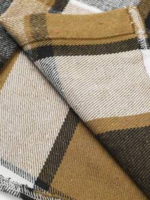 Tween Boy Spring/Summer Non-Down Casual Commuter Fashion Versatile Plaid Casual Shirt - Brown - View 8