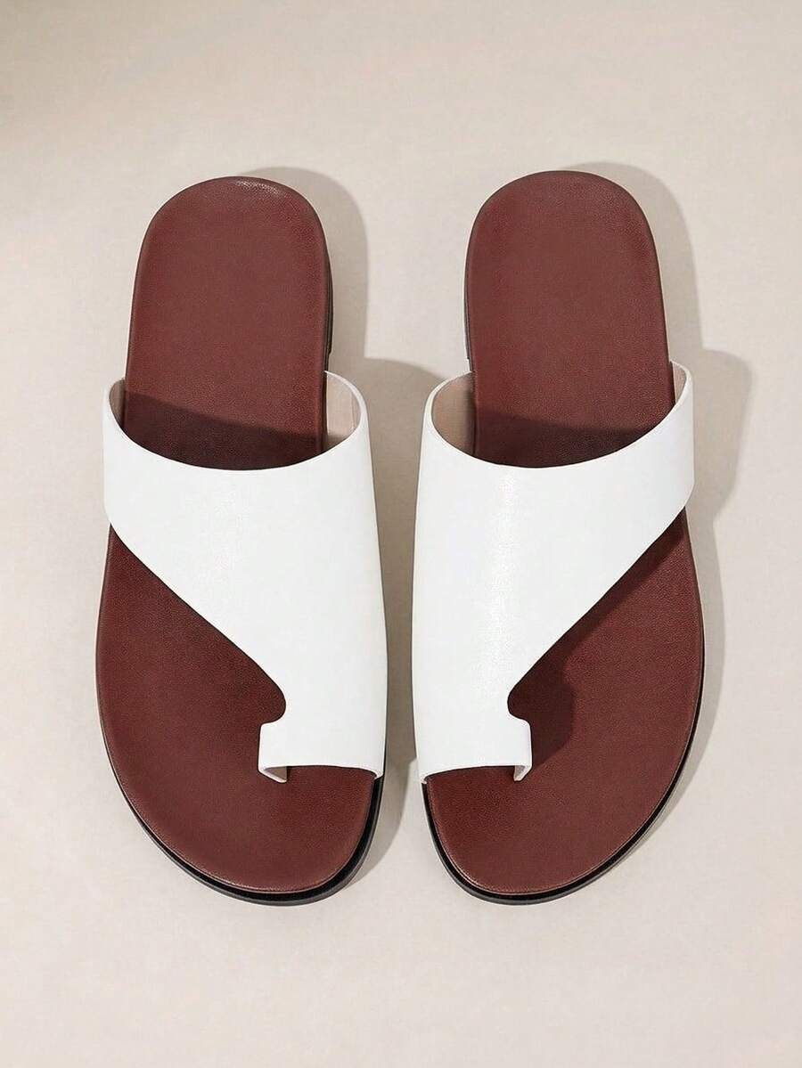 HighSole Women's Fashionable White Comfortable Flat Beach Sandals - White - View 1