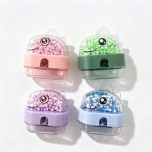 1pc Cute Dinosaur Animal Shaped Pencil Sharpener (Random Color) | Plastic Material | Dual Hole Design | With Flip Cover - Convenient To Use, Durable And Sharp, Ideal Choice For Students And Professionals, Essential Drawing And Office Tool, Suitable For School And Office Supplies | Premium Gift And Prize - Color Style Randomized - View 10