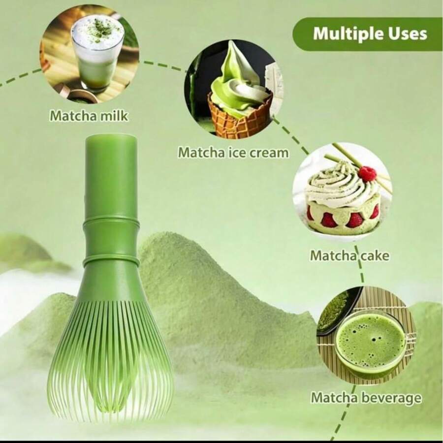 1pc Traditional Matcha Whisk, Reusable Resin Matcha Whisk, Plastic Matcha Stirrer, Green Tea Brush, Japanese Tea Whisk, Matcha Stirring Brush, Tea Utensil Stirring Tool Accessory, Dishwasher , Easy To Clean - Tea Whisk - View 1