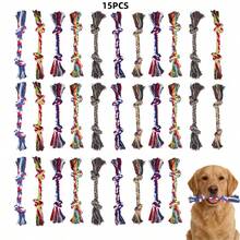 1pc Rope Knot Dog Toy, Suitable For Large Dogs, Multi-Color, Durable And Bite-Resistant, Ideal For Aggressive Chewers, Heavy-Duty Dental Toy Set, Suitable For Medium To Large Dogs, Indestructible Puppy Teething And Tug Toy, Teeth Cleaning And Anti-Chewing Design - Multicolor - View 14