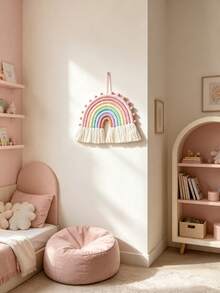 1pc Rainbow Pendant Wall Decoration Item, For Room Decoration, Baby Room Decoration, Baby Products, Newborn Necessities - Multicolor - View 2