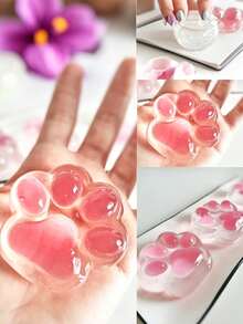 7-Cavity Cat Paw Silicone Baking Mold, Cute Paw Print Cake Mold For Chocolate, Candy, Jelly, Pudding, Gummies And Mini Desserts, DIY Home Baking Tool For Birthday Parties, Pet-Themed Treats And Creative Baking - Multicolor - View 7