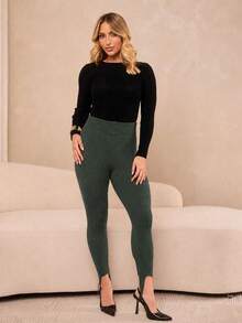 Turim Ribbed Foot Pants - Army Green - View 5