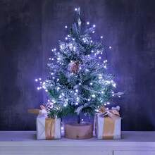 8 Lighting Modes Twinkle LED Fairy Lights With Battery Controller, Warm Glow String Lamp, Xmas Holiday Room Balcony Home Ornament Decoration, No Battery Included - Dark Green - View 8