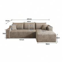 Sofa Camel 3 Seat Made Of Fabric For Living Room - 駱駝色 3 人座 - 查看 9