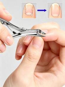 Stainless Steel Cuticle Nipper LRIS G31, Sharp Cuticle Nipper, Professional Manicure & Pedicure Nail Tool - Silver - View 3