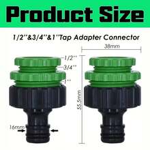 1pc Garden Hose Connector, Universal Faucet Adapter Plastic Connector, Suitable For 1/2" 3/4" 1" Hose, Multi-Purpose For Car Wash Gun, Washing Machine, Outdoor Home Quick Connect Faucet Accessory - 1pc - View 3