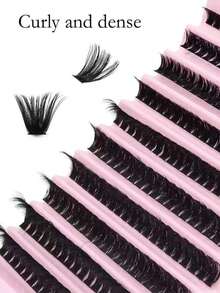 200 Clusters Thick False Eyelashes 80D Reusable Fluffy Single Cluster False Eyelashes Suitable For Party, Stage, Holiday Makeup - DD - View 2