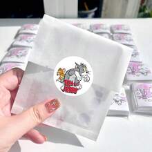 Panini 500pcs/Roll Cartoon Fun Creative Decorative DIY Stickers - Fun Classic Animation Round Stickers, PVC Waterproof No Residue, Handmade Decoration Accessories - Planner Scrapbook Stickers - Suitable For Notebook, Guitar, Water Cup, Luggage, Skateboard And Other Material Surfaces - Random Styles - View 8