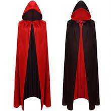 Jubah Berkerudung Vampir Bolak-balik Jubah Penyihir Kostum Halloween | Unisex | Dua Lapisan Bolak-balik | Topeng | Kostum Cosplay | Retro Renaissance Abad Pertengahan | Mudah Dipakai - MultiWarna - View 1
