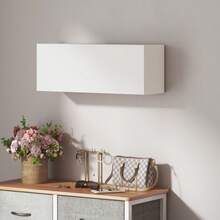 Over-The-Toilet Storage Cabinet, Engineered Wood, 80 X 25 X 30 Cm, For Bathroom And Toilet, White - Multicolor - View 9