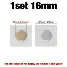 10/15mm PVC隱形磁扣 隱形縫製扣 透明磁扣 適用窗簾、人造皮革手工包 - 磁扣 - 查看 6