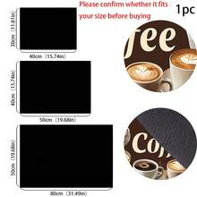 (Hot !!) 1pc Coffee Pattern 2D Printed Flat Stove Protector Mat, Rubber Non-Slip Heat-Resistant Stove Cover Pad, Suitable For Induction Cooktop, Glass Stove, Multi-Function Scratch-Resistant Mat, Best Choice For Oven, Washing Machine, Dryer, Kitchen Decoration - Multicolor - View 5