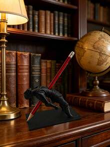 Creative 3D Printed Falling Knight Pen Holder, Multifunctional Handmade Pen Stand, Pen Holder, Desktop Organizer, Fun Creative Pen Holder, Halloween Gift - Multicolor - View 5