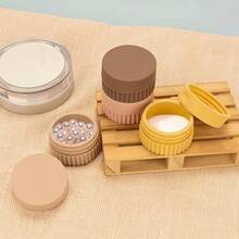 1PC Silicone Travel Container With Lid, Portable Silicone Cream Jar, Travel Powder Box, Travel Toiletry Container, Leak-Proof Refillable Bottle For Body Lotion, Hand Cream, Jewelry Storage Box - Multicolor - View 10