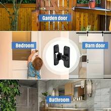 2-Piece Set (1 Heavy-Duty Security Door Lock Handle + 1 Screwdriver), Commercial/Residential Grade Security Bolt Lock With Anti-Pry Function, Adjustable Sliding Insert, 90°/180° Bi-Directional Rotation, Fits Left/Right Doors, Installable At Any Angle, Includes Full Set Of Mounting Screws, Pure Manual Operation, Reinforced Durable Metal Structure, Anti-Gap Design To Prevent Prying Open From Door Gap, Easy Installation, Suitable For Swing Doors, Sliding Doors, Bathrooms, Bedrooms, Homes, Rental Properties, Shops, Warehouses And More - Multicolor - View 8