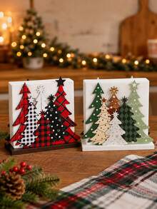 Christmas Tree Napkin Holder, Wooden Cute Christmas Style Cocktail Napkin Box, Farmhouse Modern Style Wooden Napkin Storage Box, Suitable For Office, Hotel, Restaurant, Home, Bathroom, Kitchen, Dining Table Decor - Multicolor - View 10