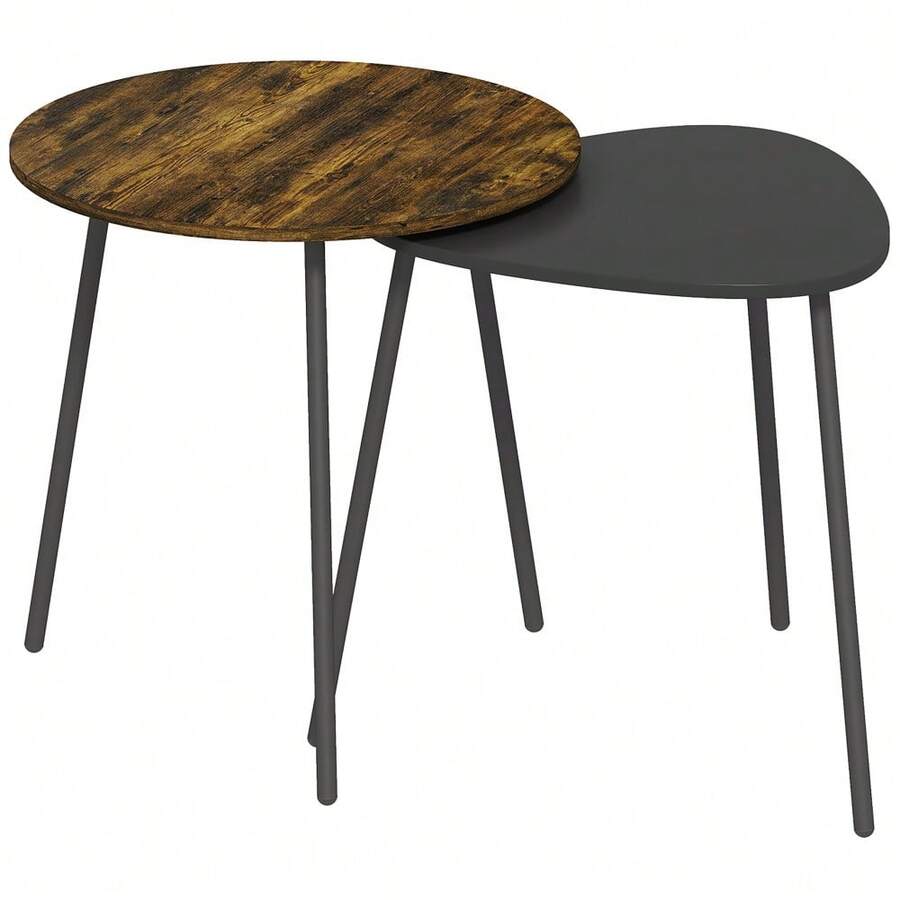 Nesting Side Table Set Of 2 - Rustic Brown - T0001-01-14085 - View 1