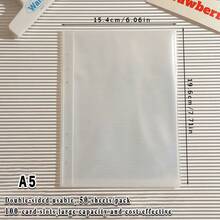 10pcs A5 Transparent Photo Album Inner Pages, Loose-Leaf Replacement Pages, Durable PP Material, Double-Sided Use, Suitable For Office Supplies, Business Cards And Photo Albums,Back To School,Card Holder - As Shown In the Figure - View 21