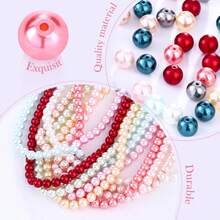 QIAO 6mm Pearls For Jewelry Making, Suitable For Bracelet-Making Kits; Small, Pre-Drilled Pearls For Filling, Suitable For DIY Necklaces And Earrings - 6mm Glass Pearl - View 3