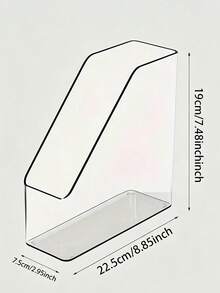 1/2pcs Transparent Desktop Bookshelf, Desktop Storage Rack, Thickened Acrylic File Storage Rack, Office Desktop Organizer, Student Stationery Rack, Book Stand Storage Box, Daily Use, Home Storage And Organization, School Supplies, Desktop Accessories, Room Decor - Multicolor - View 10