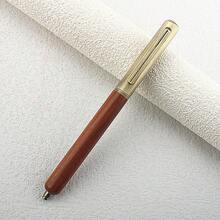 Vintage Wooden Ballpoint Pen Retro Brass Metal Click Ball Pen Natural Wood Body Business Office Writing Gift Pen For Men - 5C27 - View 20