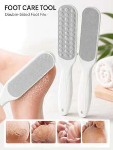 1pc "2-In-1" Painless Stainless Steel Foot Scraper & Callus Remover, For Removing Dead Skin, Calluses, Exfoliating, Scraping Foot Skin, SPA Foot Care, Foot Treatment, Anti-Splash Foot Scrubbing, Replaceable Coarse & Fine Dual Grinding Heads - Multicolor - View 7