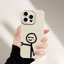 Phone Case, Couple Style Minimalist Pattern, All Inclusive Lens Anti Drop, Suitable For IPhone 17 17 Pro 17 ProMax 11 12 13 14 15 16 ProMax Air Mini Plus, Fashionable, The Most Practical Gift For Boys And Girls - 黑色 - 查看 5