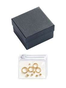 Black Premium Matte Watch Jewelry Storage Box Gift Box, Includes Sponge, Unisex, Light-Absorbing Velvet Sponge Spring Box, Black Watch Gift Box, Elegant Packaging Box, Perfect Gift, Harajuku Style Fashion Watch Gift Box, Student Gift Watch Gift Box, Watch Storage Box, Bracelet Watch Buddhist Beads Storage Box - Multicolor - View 12