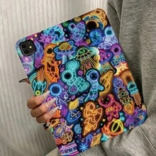 50pcs Cartoon Neon Astronaut Stickers, Fun Space Aesthetic Sticker Pack, Planet Stickers, Scrapbook Stickers, Planner Stickers, Large Capacity Vinyl Waterproof Stickers For Water Bottles, Computers, Laptops, Phones, Luggage, Notebooks, Refrigerators - 3 - View 8