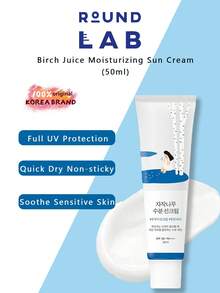 ROUND LAB RoundLab Birch Juice Moisturizing Sunscreen, Hydrating Texture, Smooth Application, Non-Sticky, Suitable For Daily Use, Suitable For All Skin Types, K-Beauty, Korean Makeup, Olive Young, Gift, 50ml/1.69 Fl.Oz. - 50ml/1.69 Fl.oz. - View 2