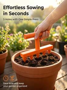 Garden Seeding Hole Puncher, Home Vegetable And Flower Seedbed Hole Puncher, Balcony Vegetable... Garden Seeding Tool, Precision Hole Punching Direct Sowing Garden Vegetable Planting Specialized Tool, Professional Auxiliary Agricultural Planting Tool - A - View 5