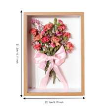10 Inch Display Case Photo Frame Handmade DIY Tissue Paper Roses Framed Picture Frame - Multicolor - View 8