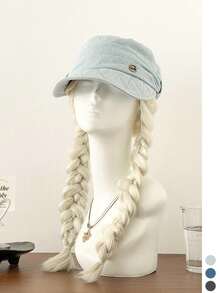 Vintage Washed Oversized Newsboy Cap Large Fit Face-Slimming Cloud Hat Women's Ins Street Style Artistic Eight-Panel Cap Distressed Beret Women's Vintage Large Head Circumference Painter Hat Face-Slimming Versatile Eight-Panel Cap Soft Brim Hat Large Head Friendly - Multicolor - View 18