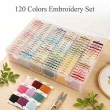 120/80 Colors Embroidery Thread, Colorful Cross Stitch Thread, Embroidery Thread Set, Embroidery Starter Kit DIY Crafts - A - View 4