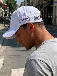Unisex Side Letter Baseball Cap, Windproof, Sun Protection, UV Protection, 3D Design, Foldable, Fashionable, Versatile, Elegant, Soft And Comfortable, Breathable, Multi-Functional, Flattering, Face-Slimming, Suitable For Beach, Outing, Hiking, Cycling, Travel, Commuting, Outdoor, Street, Dating, Trekking And Various Occasions - A - View 2
