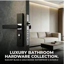 1 Set Metal Door Lock, Includes Lock Cylinder And 2 Handles, Comes With 3 Keys, Elegant Handle Design, Quiet Lock Body With Synchronized Indoor Safety Button, Indoor Door Lever Lock, Suitable For Bedroom And Indoor Room Doors - Multicolor - View 6