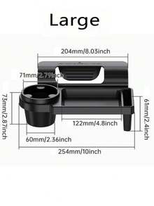 1PC Multifunctional Car Storage Box With Cup Holder, Drink Holder, Side Door Window Phone Slot And Hanging Storage Rack, Durable ABS Material, Easy Installation, Space-Saving Design For Vehicle Organization - Multicolor - View 13