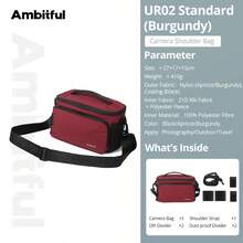 Ambitful UR02 Camera Shoulder Bag, Padded Strap Photography Messenger Bag With Adjustable Shoulder Strap And Removable Dividers, Portable Storage Bag For Mirrorless/DSLR Camera, Lenses And Photography Accessories - View 14