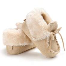 Winter 0-1 Years Old Baby Boys & Girls Warm Comfortable Solid Color Toddler Ankle Boots - Apricot - View 6