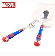Monogram 1 Set Isi 2 Buah Garpu dan Sendok Kartun Berlisensi Resmi, Hadiah Restoran Makanan, Bahan PP, Baja Tahan Karat, Set Peralatan Makan Portabel, Set Peralatan Makan Perjalanan, Perlengkapan Kotak Bekal, Hadiah Ulang Tahun dan Natal - MultiWarna - View 5