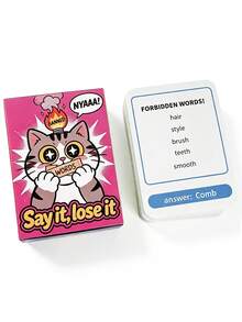1 Box Say It Lose It Forbidden Word Card Game - Hilarious Party Icebreaker For Christmas Gatherings & New Year's Eve, Adult Tabletop Entertainment Gift - Multicolor - View 4