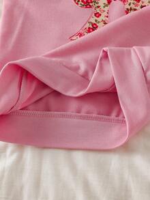 Autumn/Winter Girls Cute Casual Sequin Bow Sweatshirt + Pink Soft Elastic Long Pants Multi-Piece Set - Multicolor - View 8